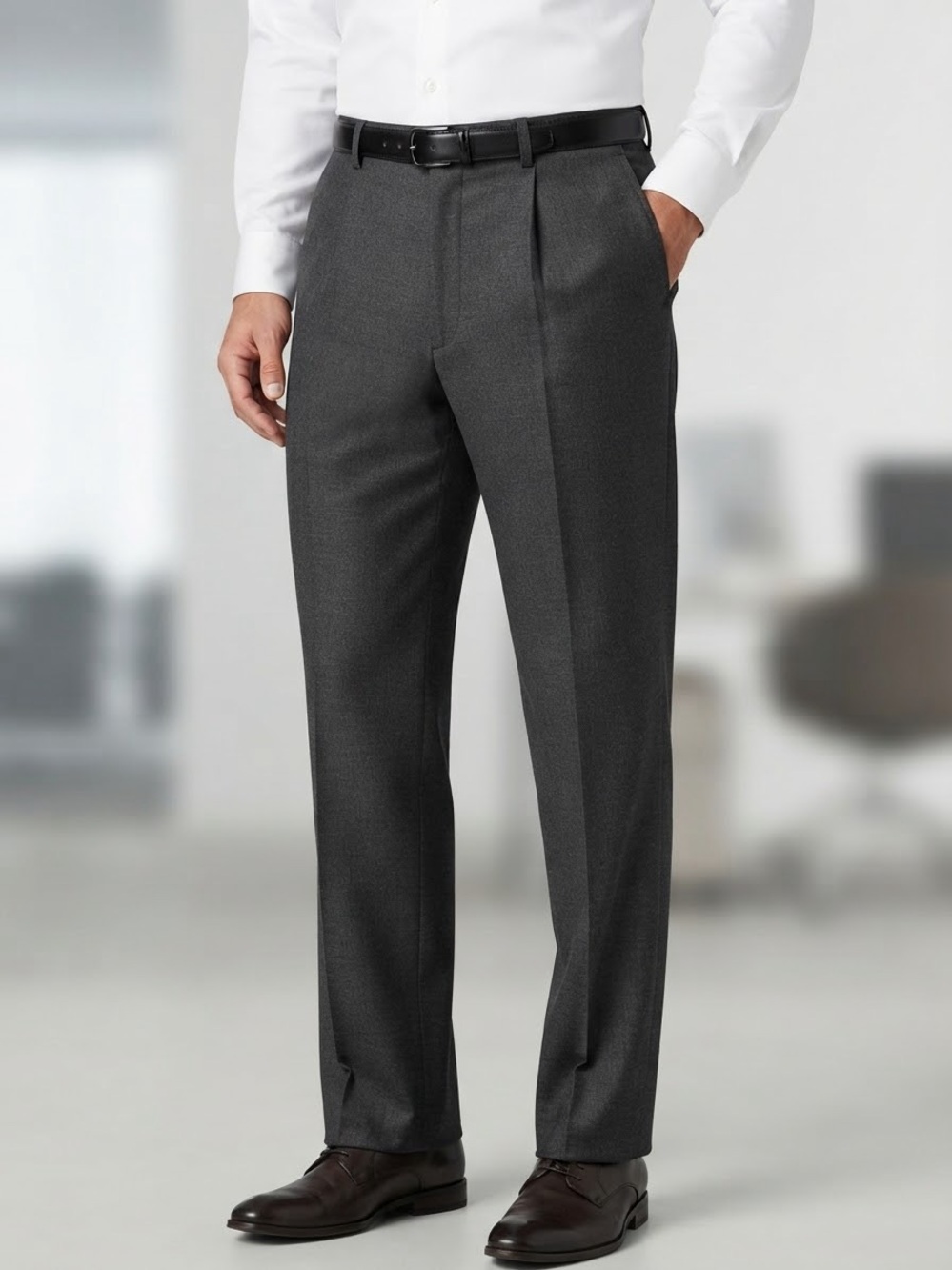 Lauren Ralph Lauren Charcoal Wool Dress Pants